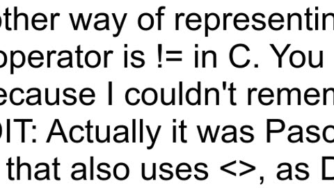 What does the ltgt lessthan greaterthan operator mean