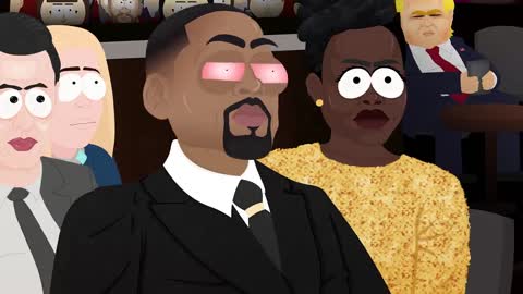 Cartoon will smith vs Chris rock