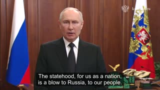 Putin talks to Russia about Wagner group heading towards the Kremlin in their attempted coup d'etat