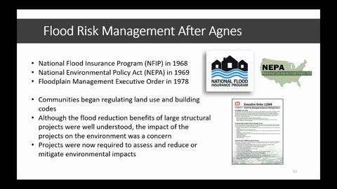 Flood Mitigation Then & Now 50 Years of Reducing Flood Risk Since Agnes