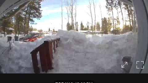 Ring Camera Catches Massive Roof Avalanche