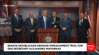 BREAKING NEWS GOP Senators Issue Direct Demand Of Schumer To Hold Mayorkas Impeachment Trial