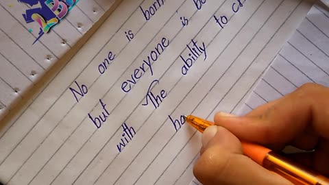 Simple English Handwriting: with quote by Anonymous-How to Create Happiness?