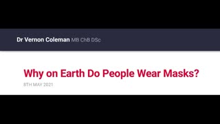 Dr Vernon Coleman : Pourquoi diable les gens portent-ils des masques ? (extrait) (VOST)