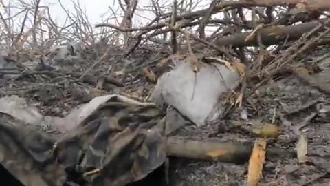 Ukrainian soldier prevented a Russian advance on his position.