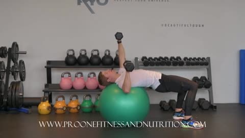 How to do an alternating chest press on ball