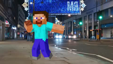 Minecraft Funny Dancing in the City at Night