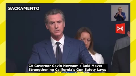 Governor Newsom signed new gun safety measures into law in Sacramento, CA
