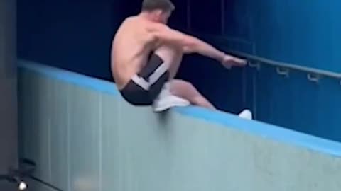 EPIC PARKOVER FAIL 2022 Man plunges from bridge after parkour fail