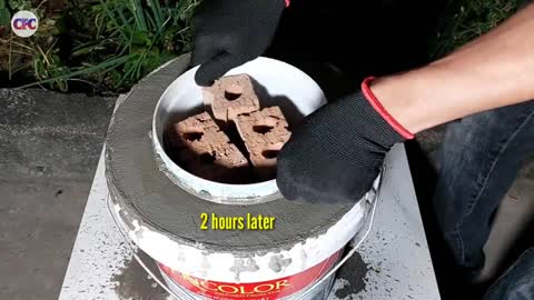 How to cast a smokeless stove with cement and paint bucket