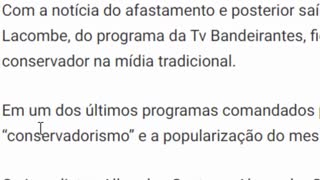 Em um dos últimos programas com Lacombe, Alexandre Garcia dá aula sobre o “gigantismo conservador”