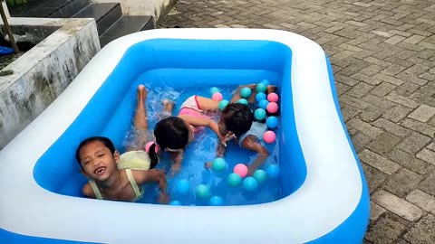 swimming with toys and toys