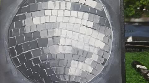 Disco ball Painting With Gouache