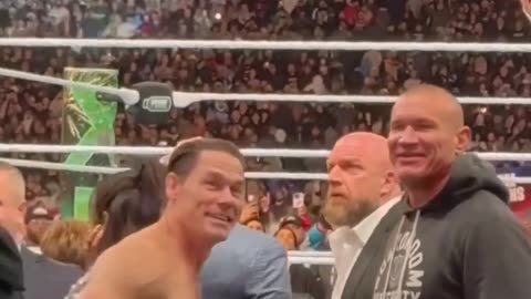 John cena & Randy orton vibing off air after celebrating with Cody Rhodes at WWE Wrestlemania 40