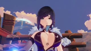 Genshin Impact with mods big boobs