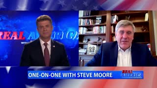 REAL AMERICA -- Dan Ball W/ Steve Moore, Economic Implications of Russia-Ukraine Conflict, 2/23/22