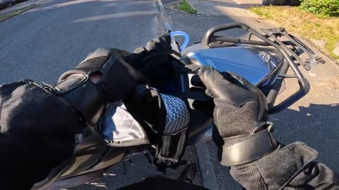 Hydration Backpack On A Motorcycle