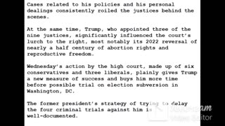 24-0229 - Trump Uses the Slow Legal System to His Advantage - SCOTUS is Helping