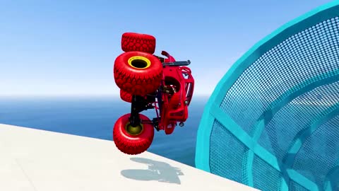 GTA V New Epic Parkour Race For Car Racing Challenge by Cars and Motorcycle, Founded Spider Shark8