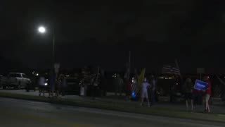 Patriots gathering outside of Mar-a-Lago