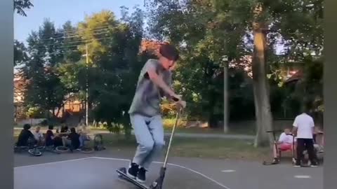 Boy skating very well after lots of efforts🛴