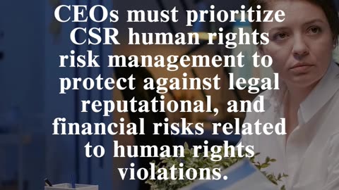 CEO Business Insights: CSR Human Rights Risk Management