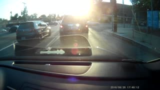 Road Rager Backs Down for Dashcam