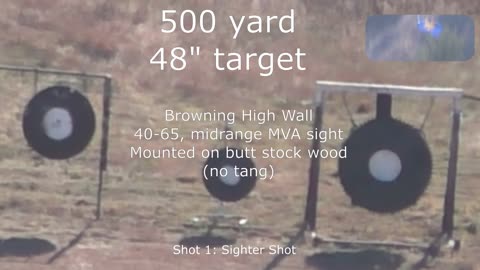 Browning High Wall Cartridge Rifle Shooting 500 yd Target