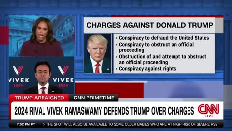 Vivek Ramaswamy talking About Trump's Indictments on CNN