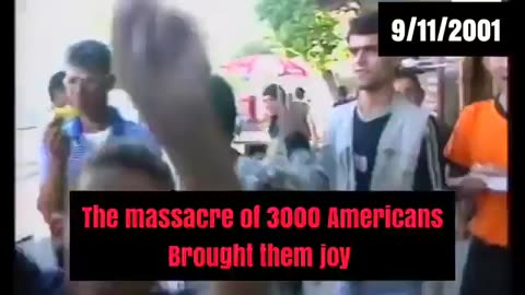 Palestinians celebrating 9/11 attacks on America and October 7 2023 attack on Israel