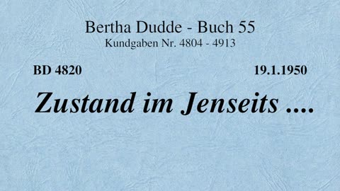 BD 4820 - ZUSTAND IM JENSEITS ....