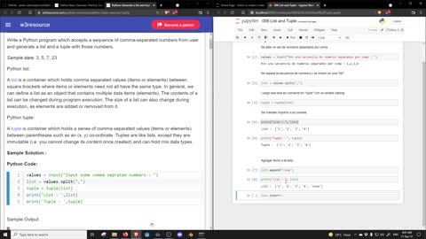 006 - Python ejercicios w3 - Listas y Tuples