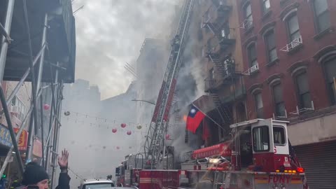 NYFD responds to 3 alarm fire in Chinatown
