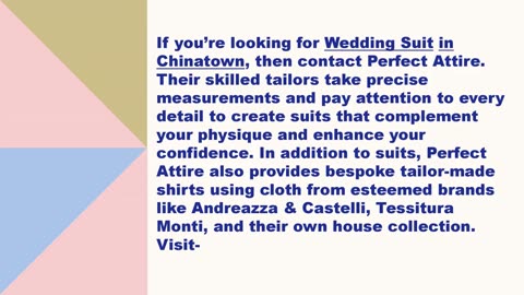 Best Wedding Suit in Chinatown