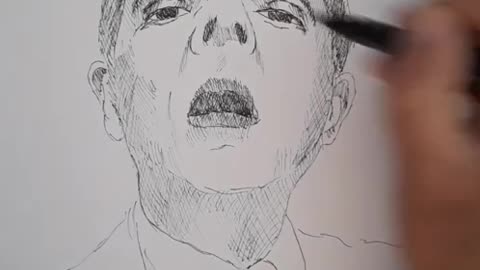 Desenho com Caneta - Rowan Atkinson