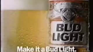 A vintage Bud Light commercial mocks men dressing as women.