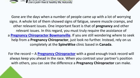 Why Should You Depend On a Pregnancy Chiropractor Bowmanville?