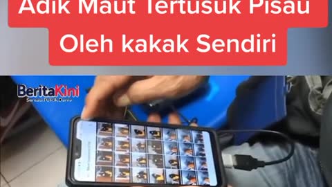 Adik Terbunuh disebabkan tertusuk pisau oleh kakaknya sendiri.