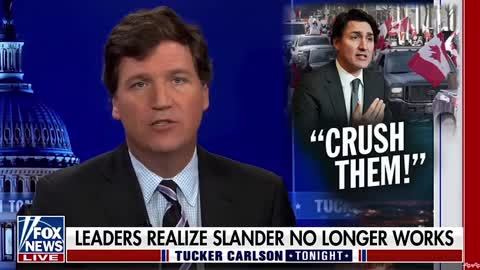 Tucker Carlson on Fox News spoke out on Trudeau because of his recent panic statements