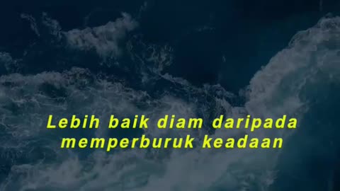 Lebih baik diam daripada memperburuk keadaan