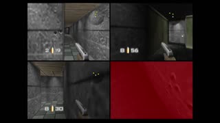 GoldenEye 007 multiplayer - Practice games. Axdoomer vs JCR vs Robbie vs David Skedar Warrior