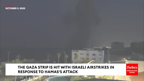 Israeli Airstrikes Destroy the Gaza Strip in Retaliation for Hamas's Massive Surprise