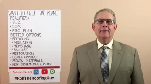 Want to help the Planet? With #RolfTheRoofingGuy
