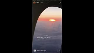 DOUBLE SUN FOOTAGE FROM AIRPLANE WINDOW