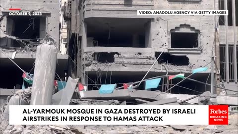 Al-Yarmouk Mosque In Gaza Destroyed By Israeli Airstrikes In Response To Hamas Attack