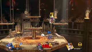Ike vs Ganondorf and Dr Mario on Arena Ferox (Super Smash Bros Ultimate)
