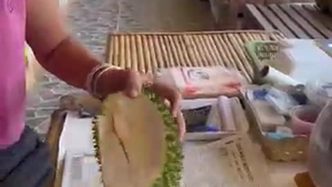 Amazing Durian Cutting Skills _ Thai Street Food _15วัน15Shorts