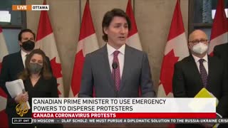 Justin Trudeau Announces Unprecedented Action Against Freedom Convoy Truckers