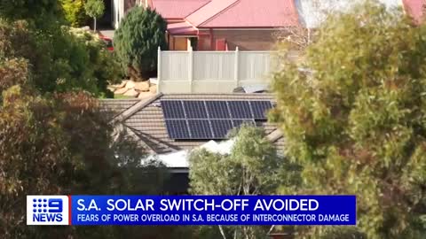 Fears excess solar energy may cause statewide shut down _ 9 News Australia