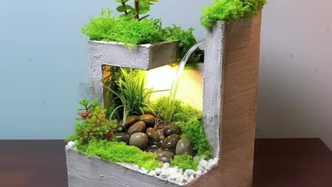 DIY Indoor Mini Waterfall NZ- Easy Styrofoam and cement paste tutorial